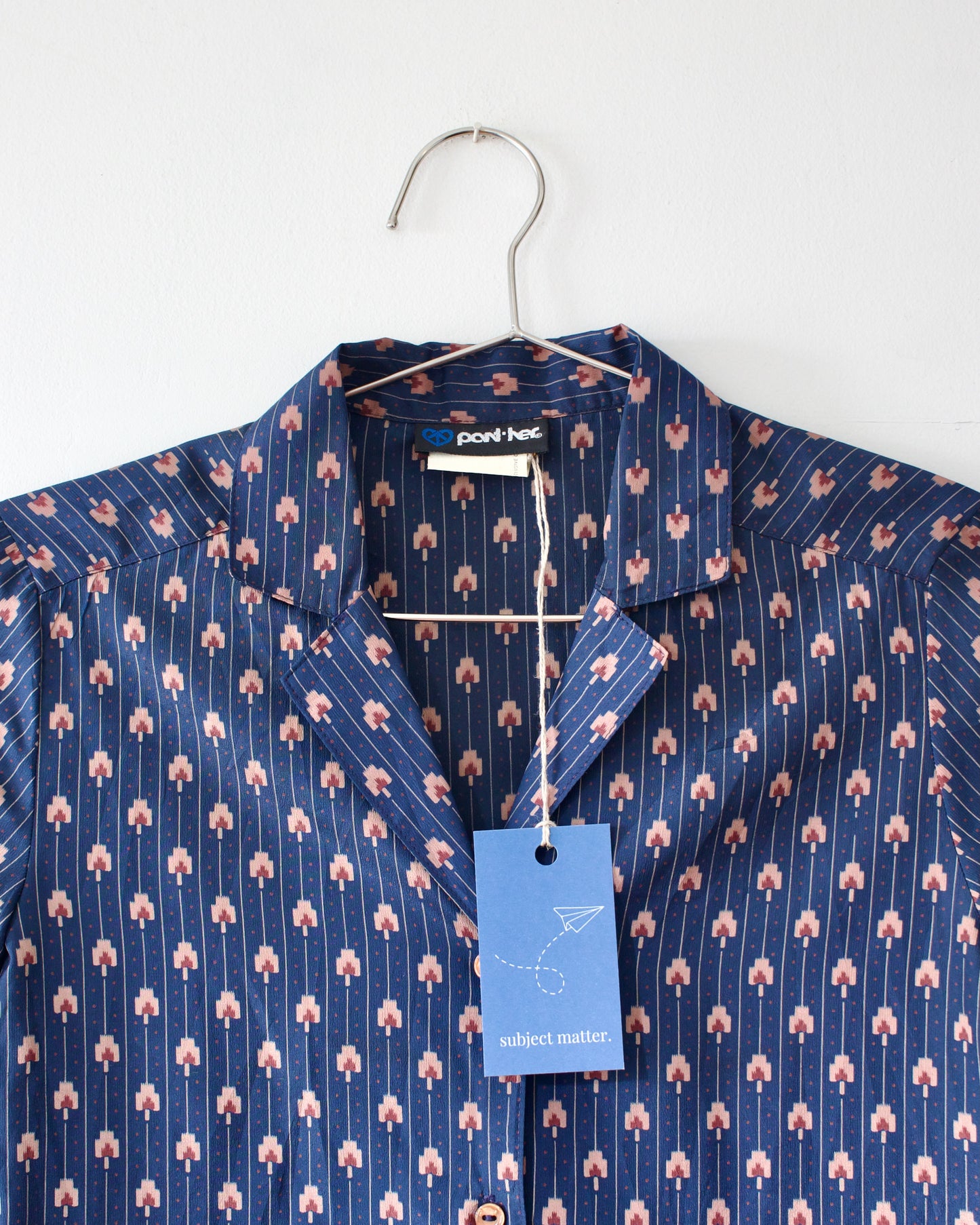 70s Stripe Print Shirt x Panther (S)