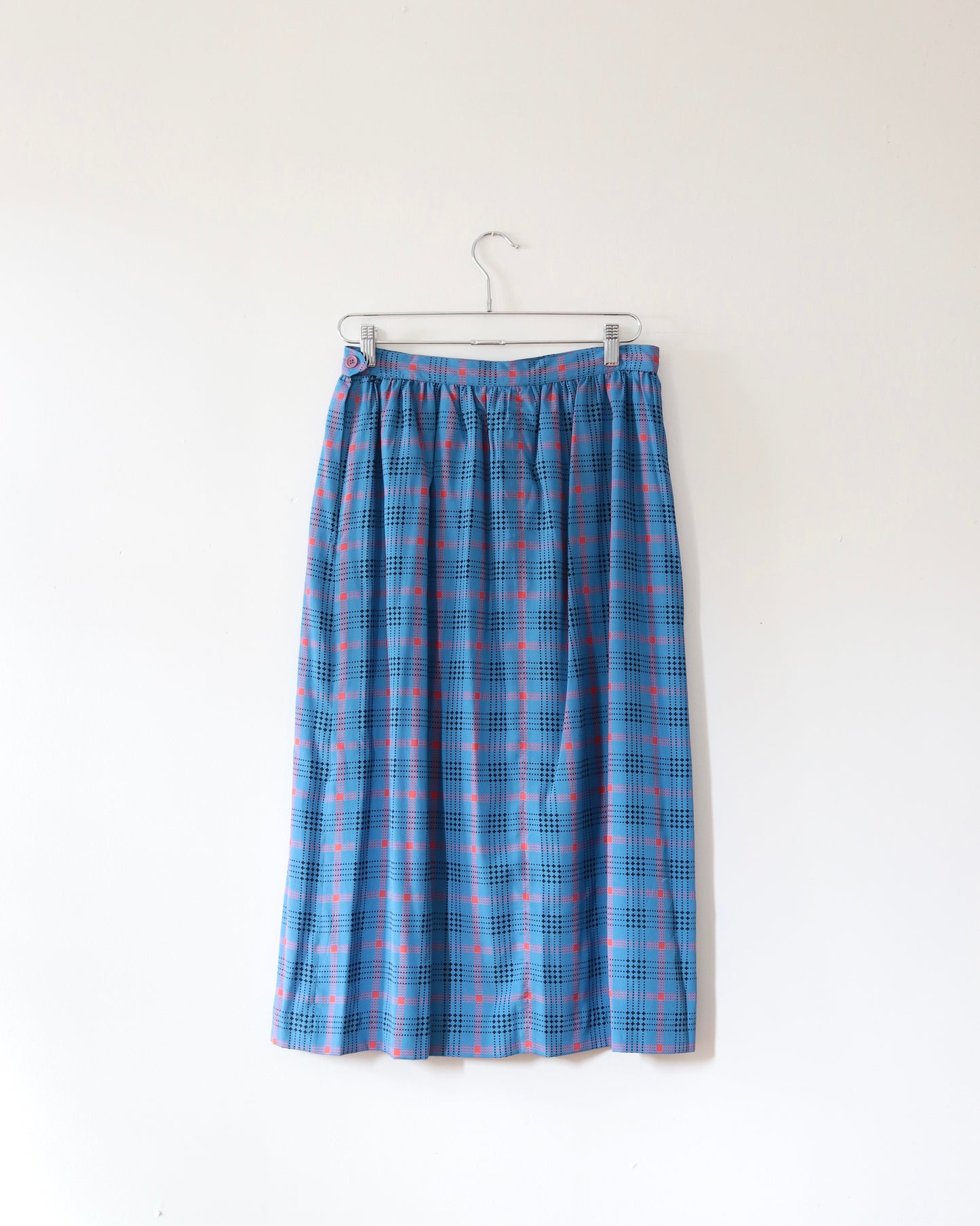 80s Plaid Midi Skirt (M)