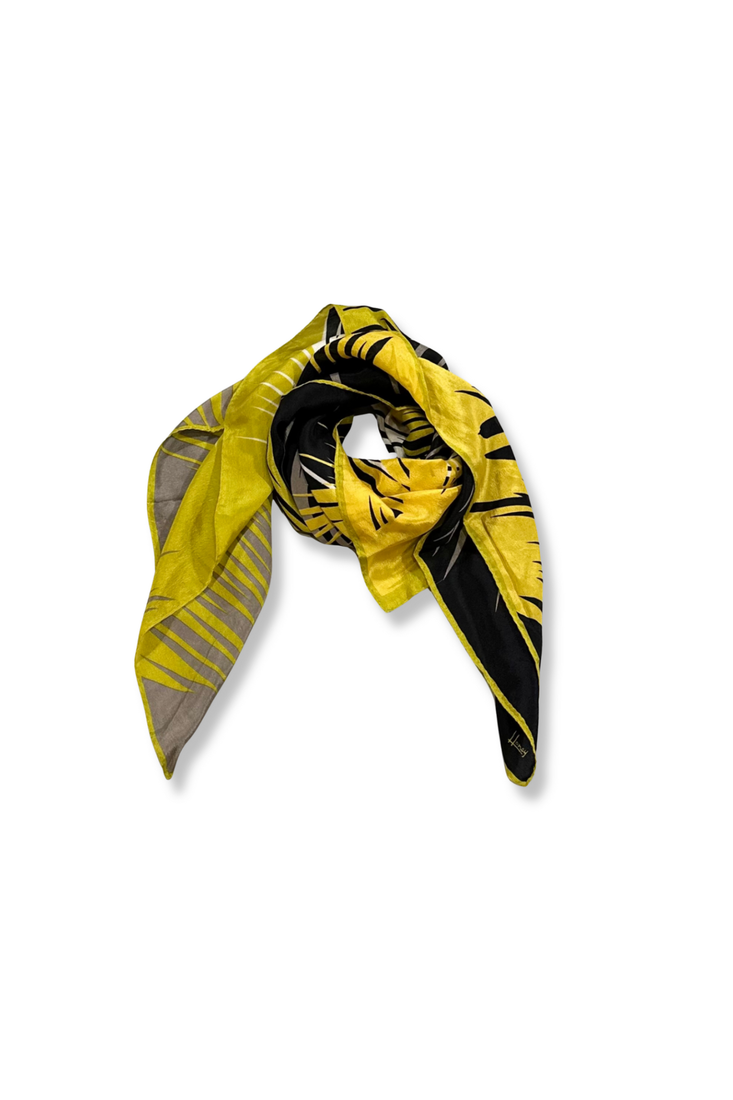 70's Silk Palm Scarf x Honey