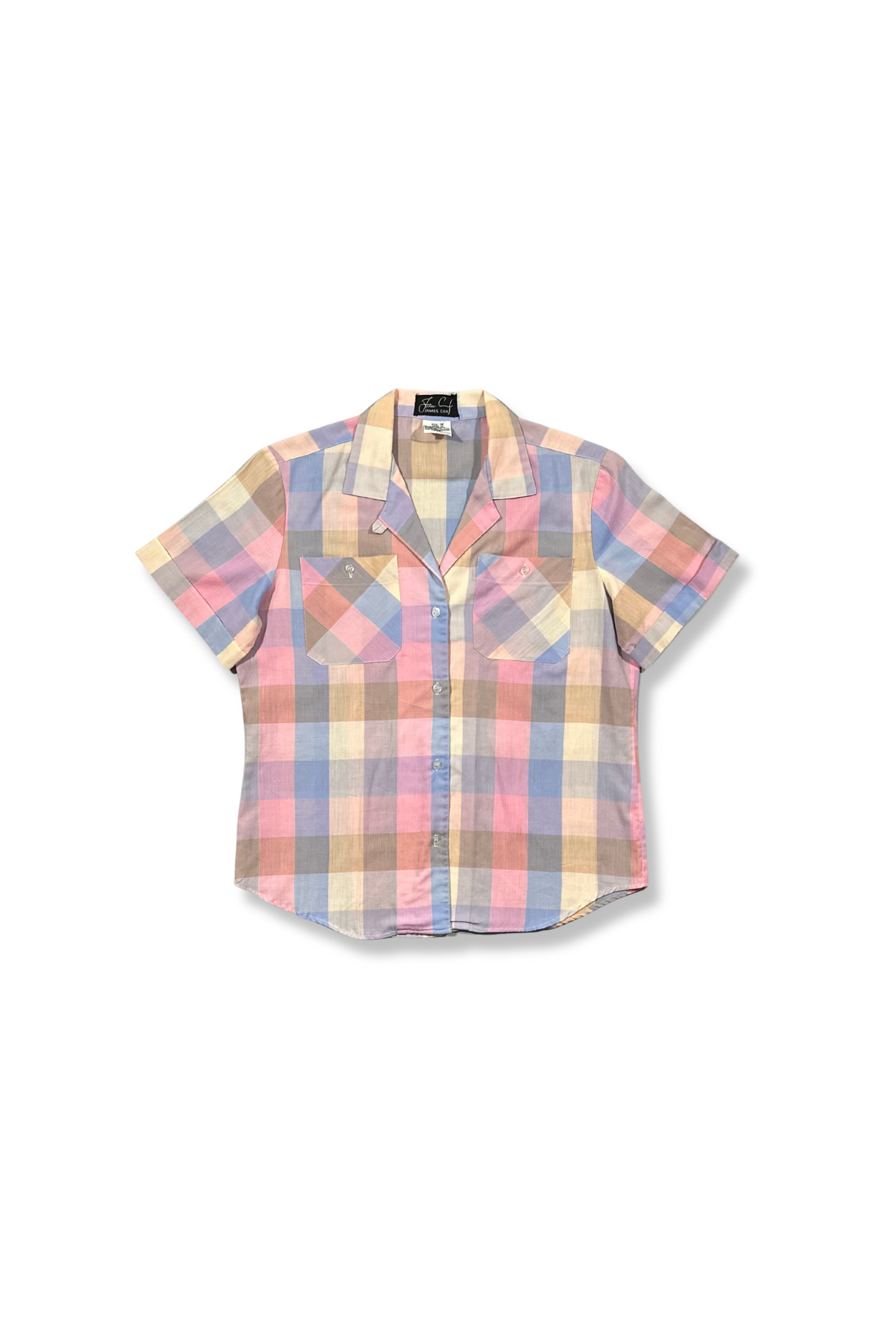 80's Cotton-Blend Plaid Shirt x James Cox (M)