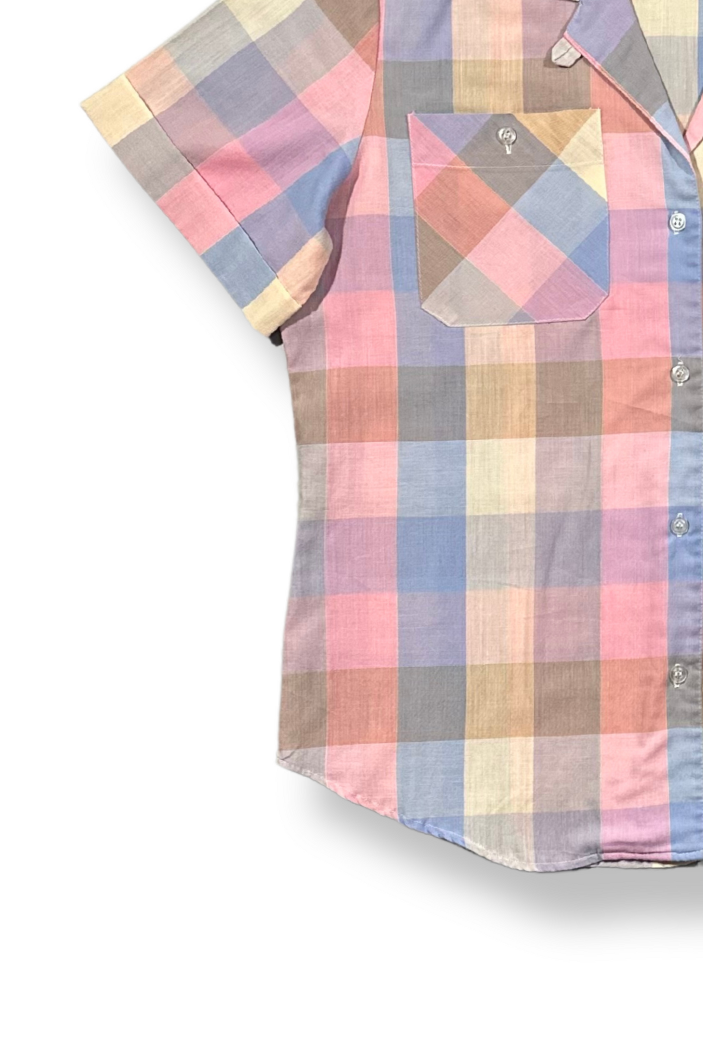 80's Cotton-Blend Plaid Shirt x James Cox (M)