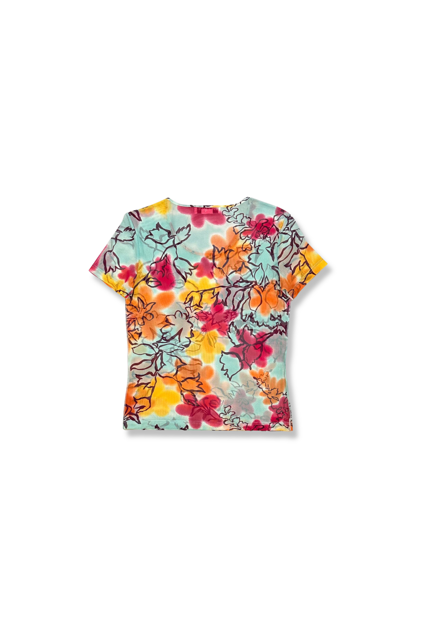 90's Floral Mesh Top x Sonia Rykiel (XS)