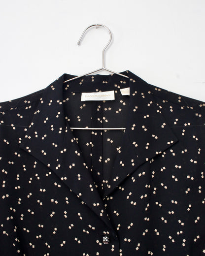 00s Silk Dice Shirt x Dana Buchman (L)