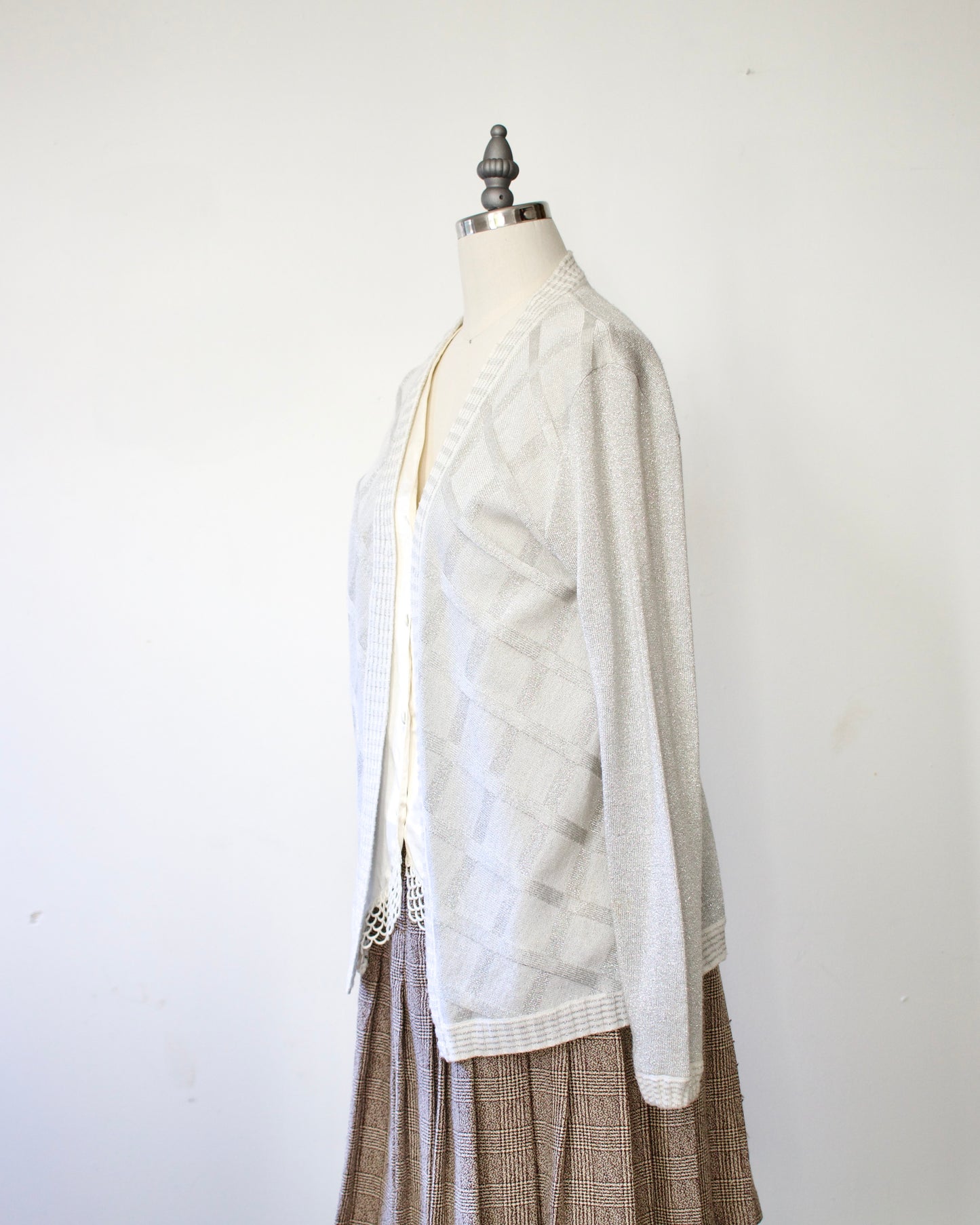 50s Metallic Knit Cardigan x MacHenry (S)