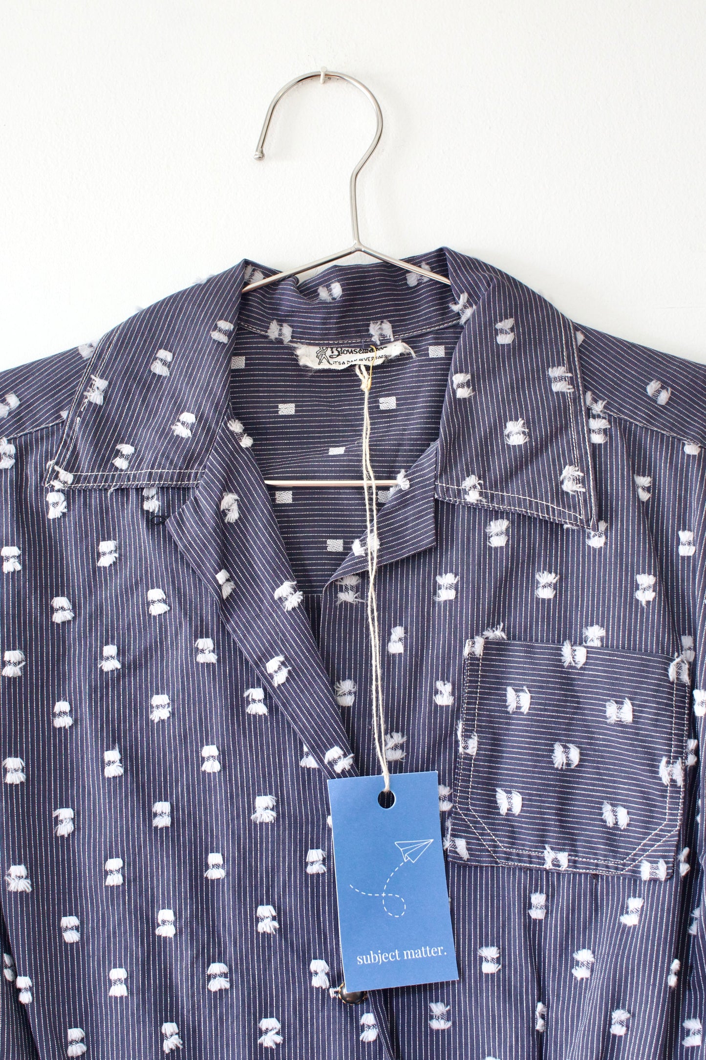 50s Pinstripe Blouse x Blousemaker (S)