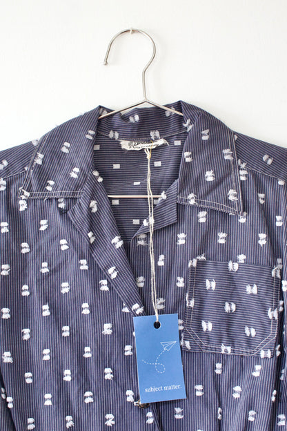 50s Pinstripe Blouse x Blousemaker (S)