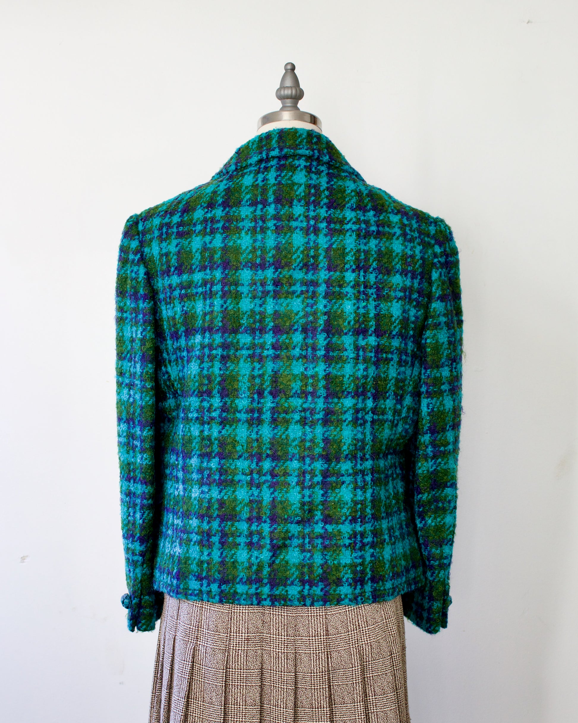 60s Irish Bouclé Plaid Jacket x Jack Clarke (S-M)