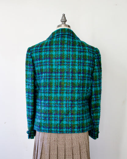 60s Irish Bouclé Plaid Jacket x Jack Clarke (S-M)