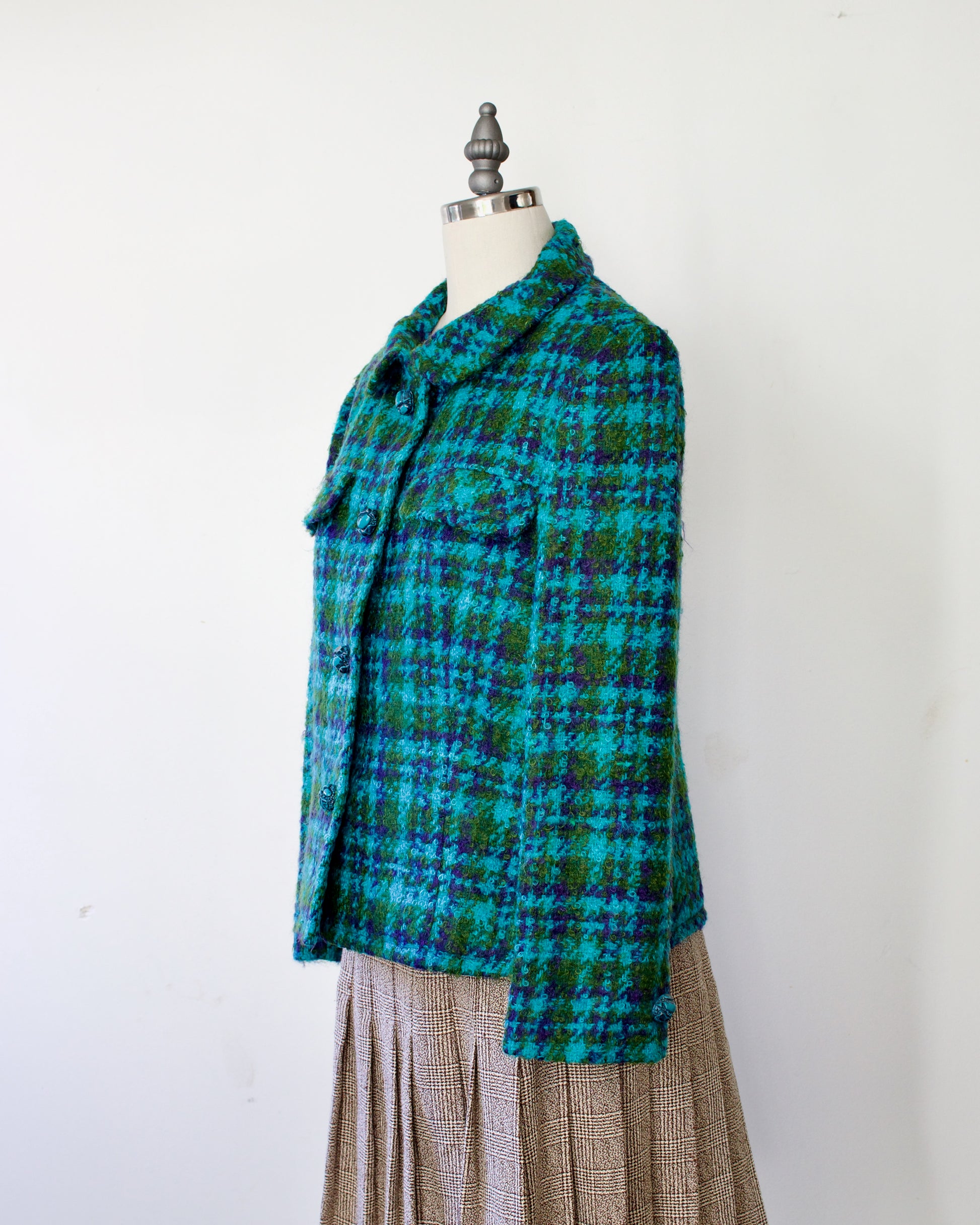 60s Irish Bouclé Plaid Jacket x Jack Clarke (S-M)