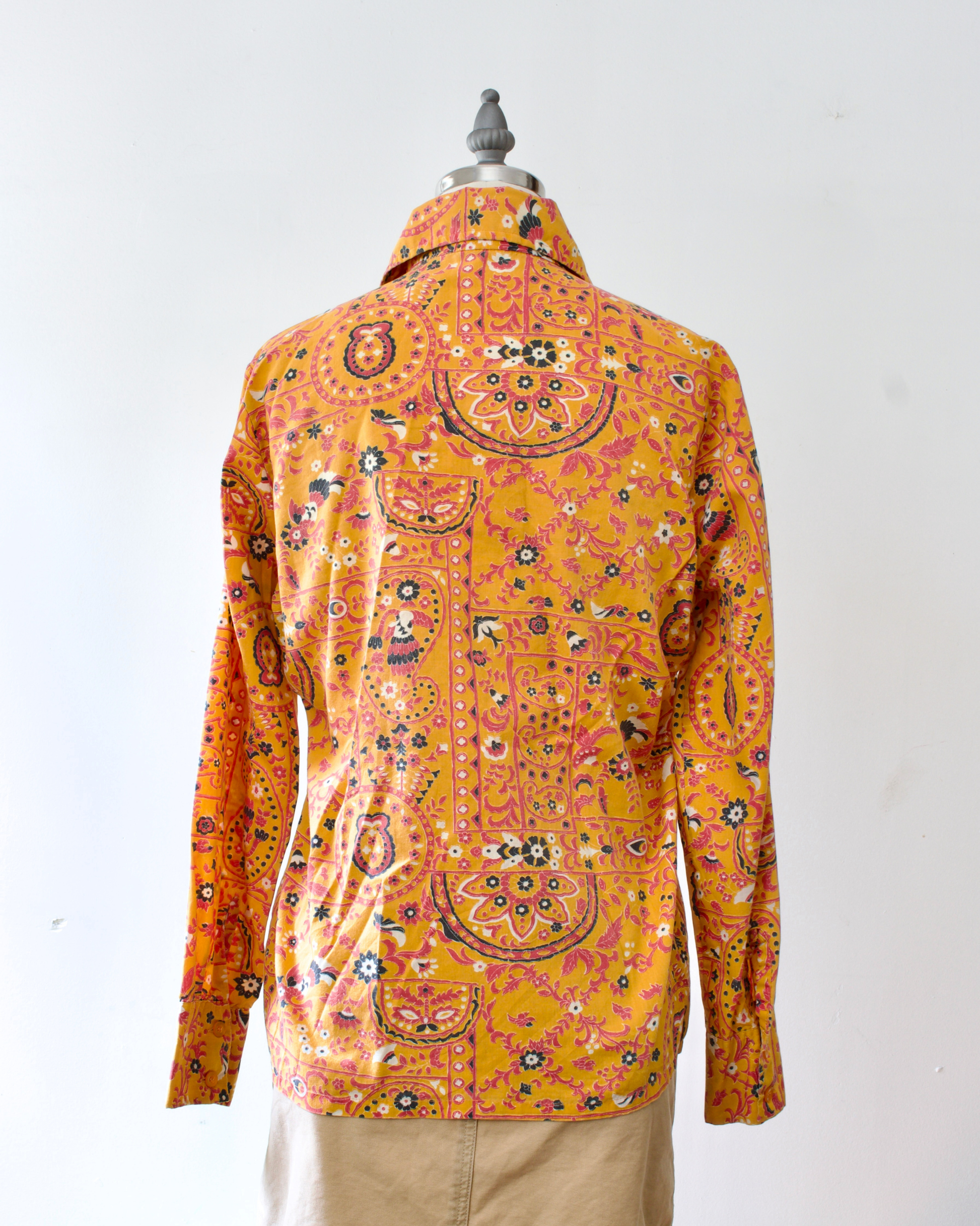 70s Cotton-Blend Paisley Shirt (S)