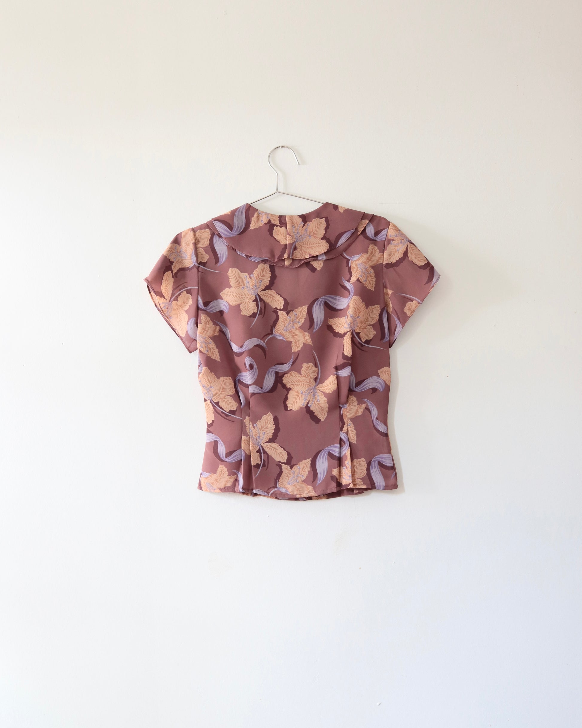 70s Floral Ruffle Shirt x Jonathan Martin (M)