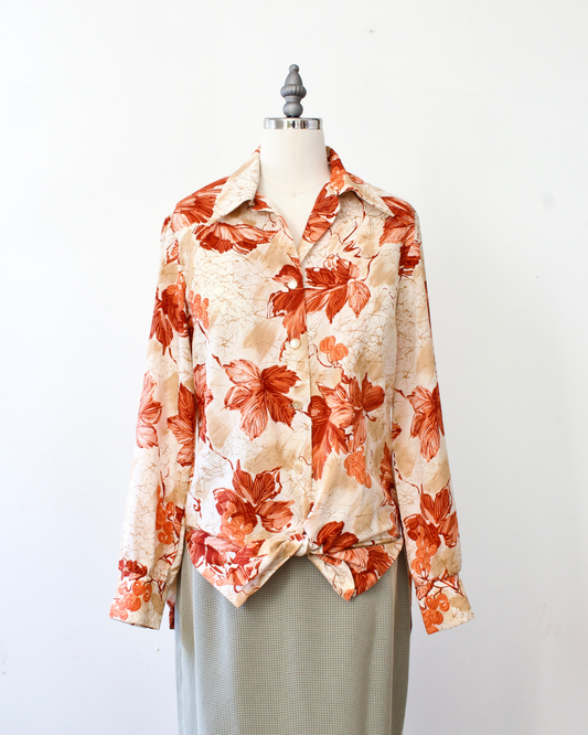 70s Floral Shirt (M)