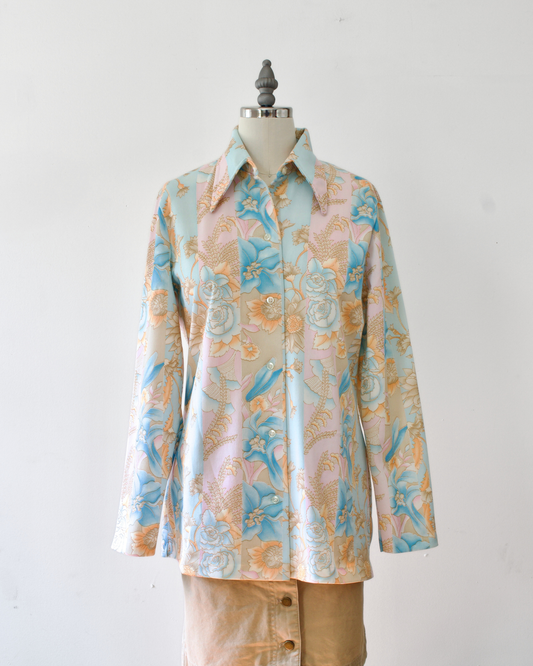 70s Floral Shirt x Hilton Head Sportswear (M)