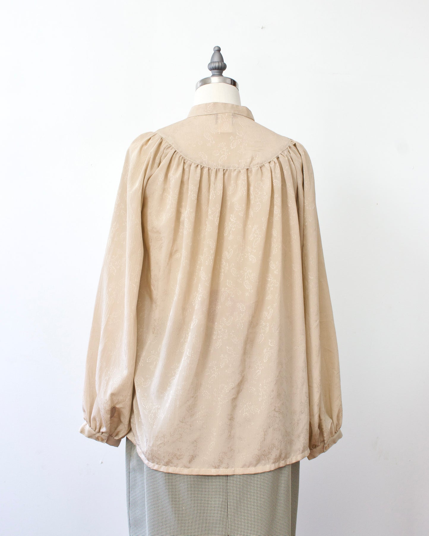 70s Satin Floral Blouse x RD #2 (M-L)