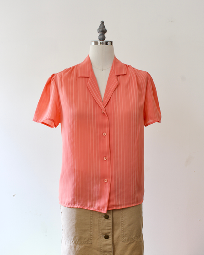 70s Sheer Pinstripe Blouse x So What! California (S)