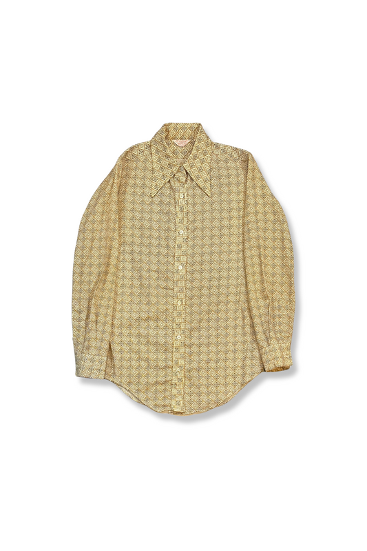 70s Square Print Shirt (S) | Subject Matter