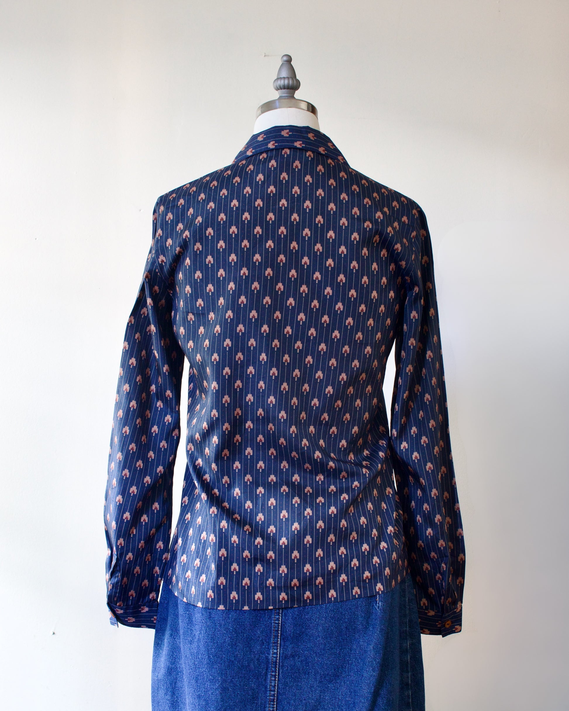 70s Stripe Print Shirt x Panther (S)