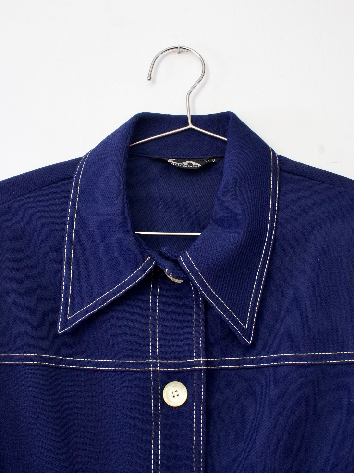 70s Top Stitch Shirt / Jacket x Back Winter (M-L)