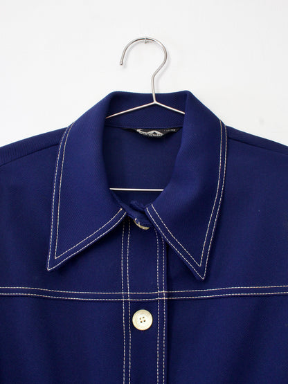 70s Top Stitch Shirt / Jacket x Back Winter (M-L)