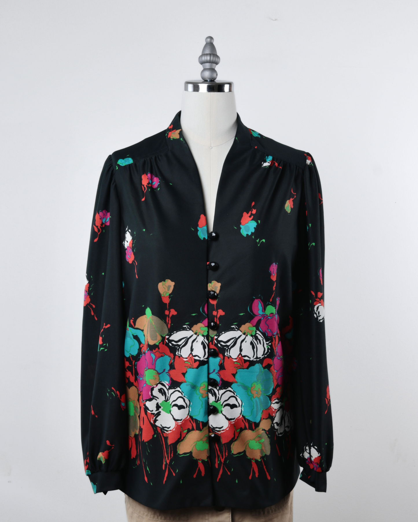 70s Union-Made Floral Blouse x Marty Gutmacher (M)