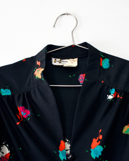 70s Union-Made Floral Blouse x Marty Gutmacher (M)
