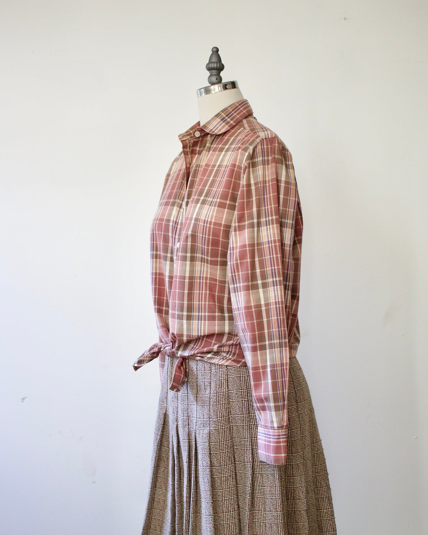 80s Cotton-Blend Plaid Shirt x CWTC (M)