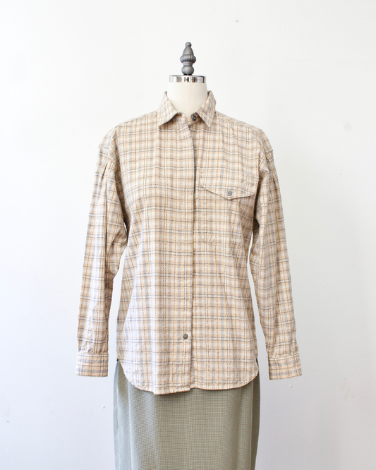 80s Cotton Plaid Shirt x Liz Wear Trademark (SP)