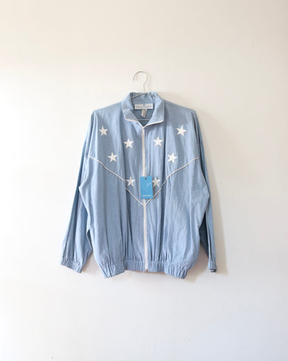 80s Cotton Star Bomber Jacket x The La Costa Spa (L)