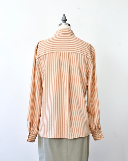 80s Deadstock Stripe Blouse x Jones New York (S-M)