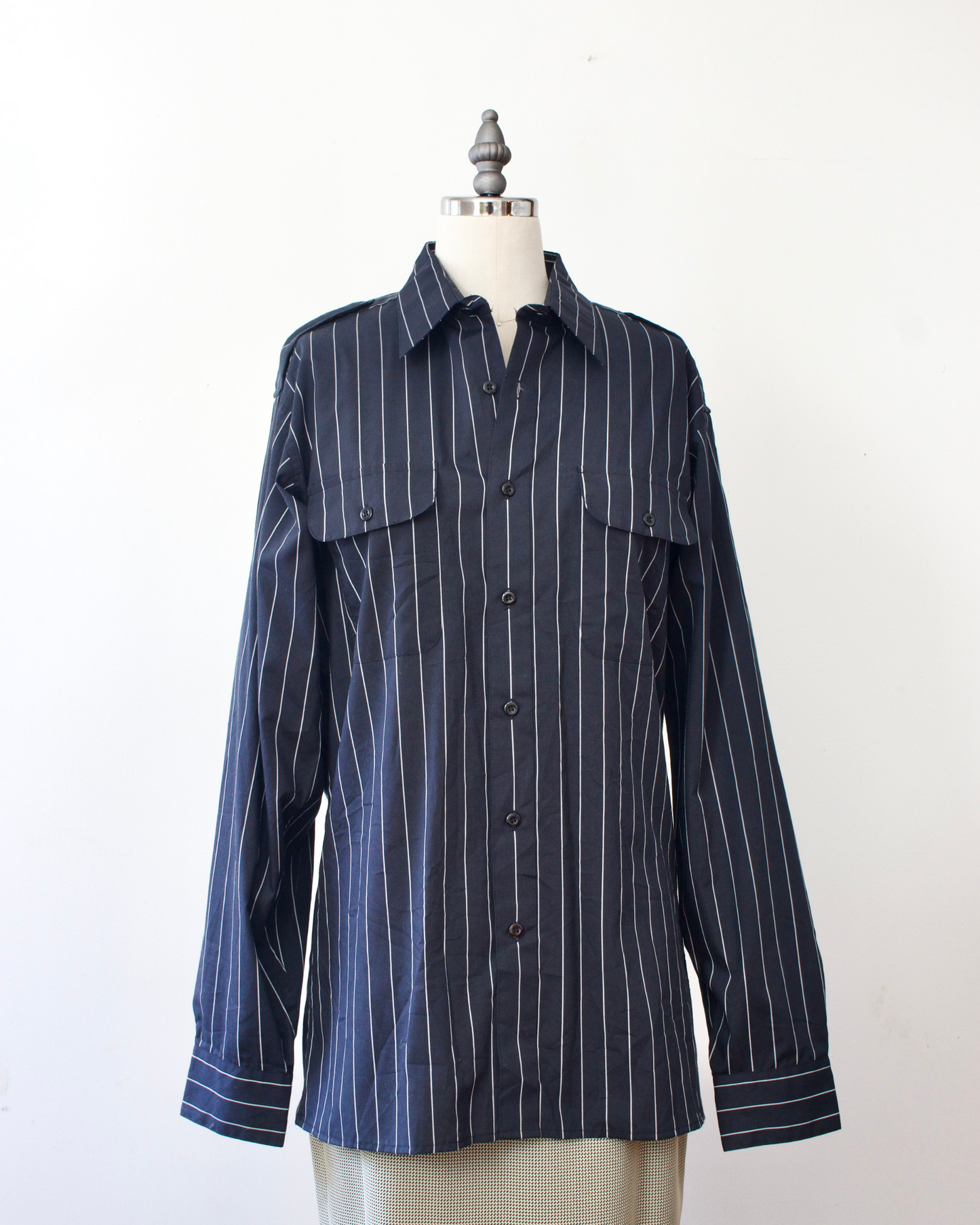 80s Pinstripe Shirt x Oleg Cassini (M-L)