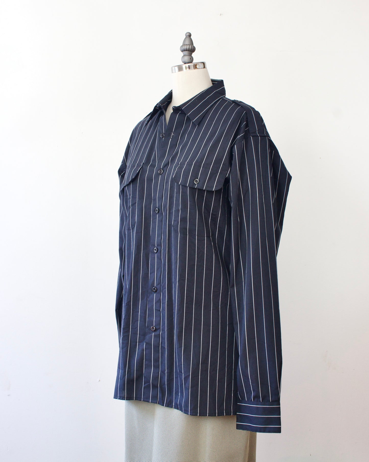 80s Pinstripe Shirt x Oleg Cassini (M-L)