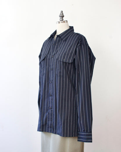 80s Pinstripe Shirt x Oleg Cassini (M-L)