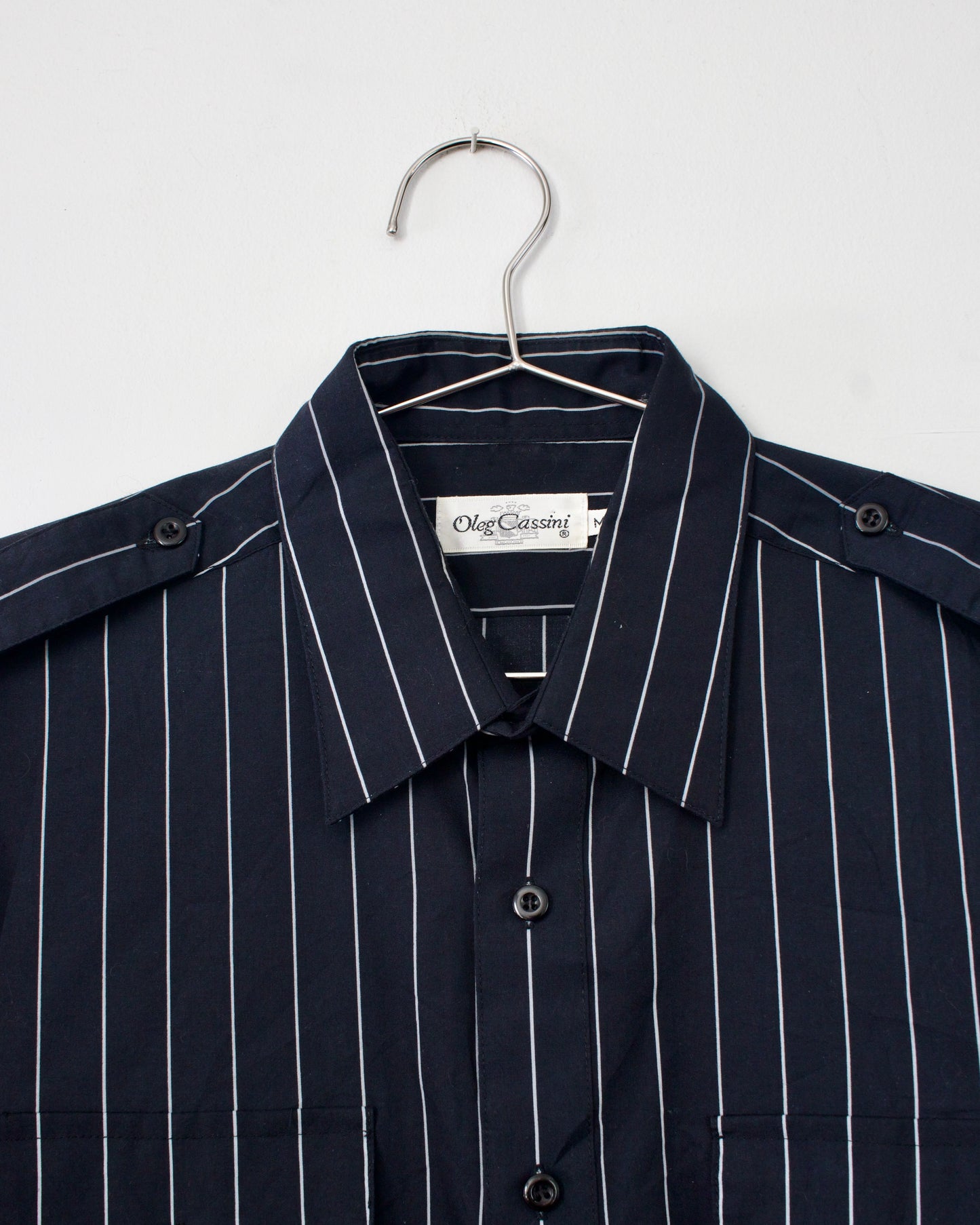 80s Pinstripe Shirt x Oleg Cassini (M-L)