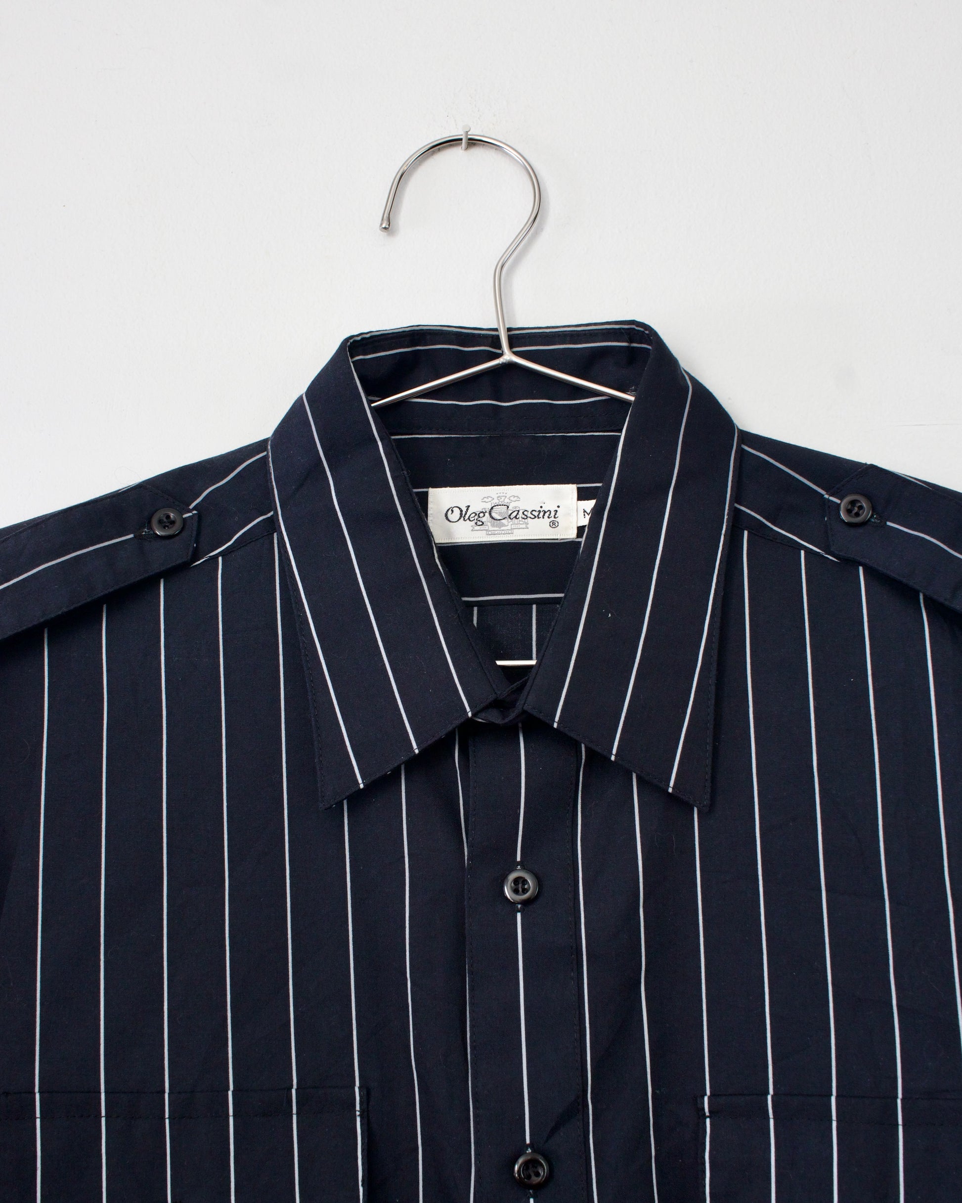 80s Pinstripe Shirt x Oleg Cassini (M-L)