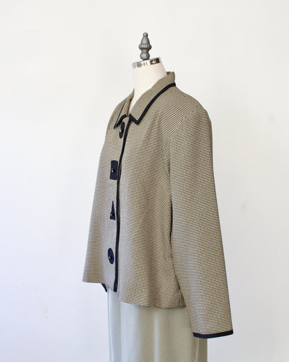 80s Union-Made Houndstooth Jacket x Brownstone Studio (XL)