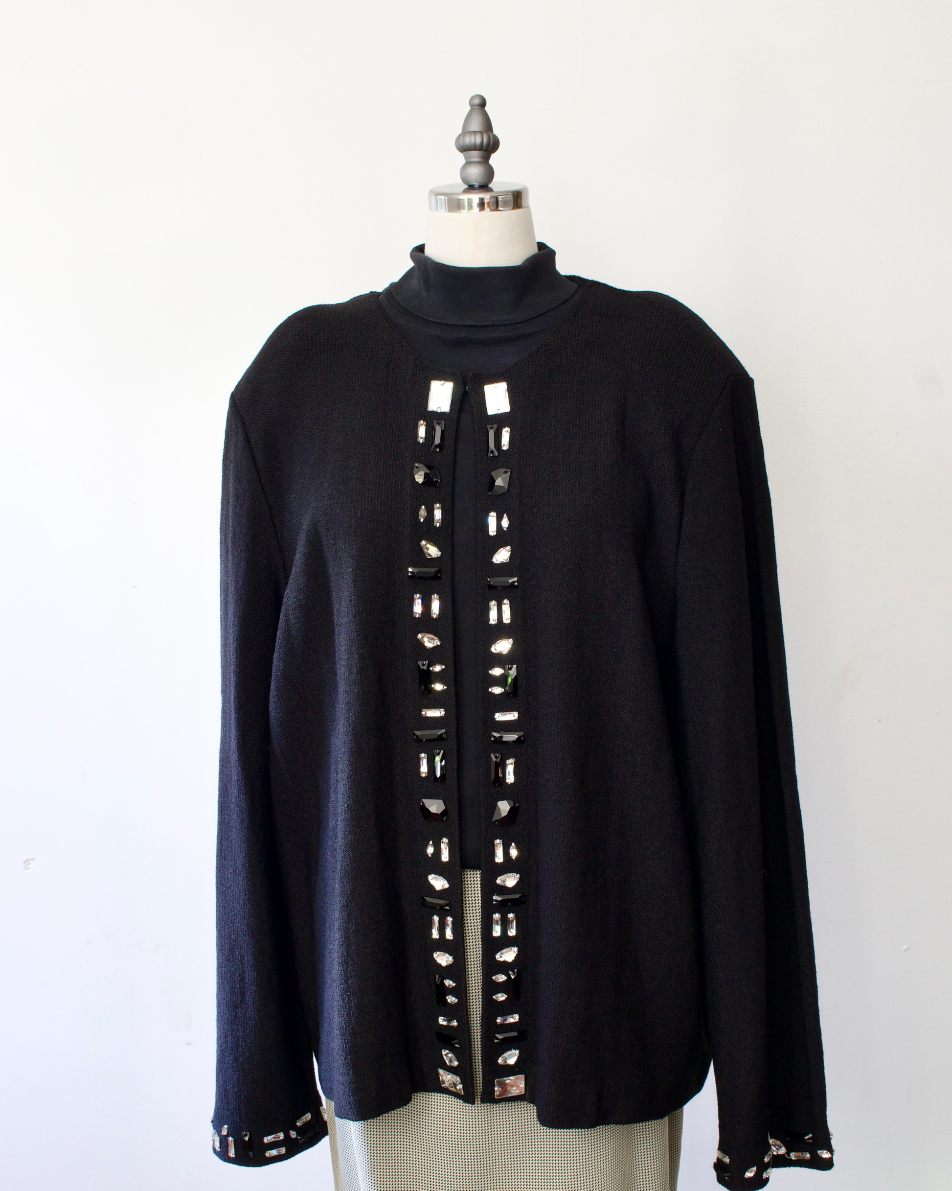 80s Wool-Blend Knit Cardigan x Steven by Steve Fabrikant (XL)