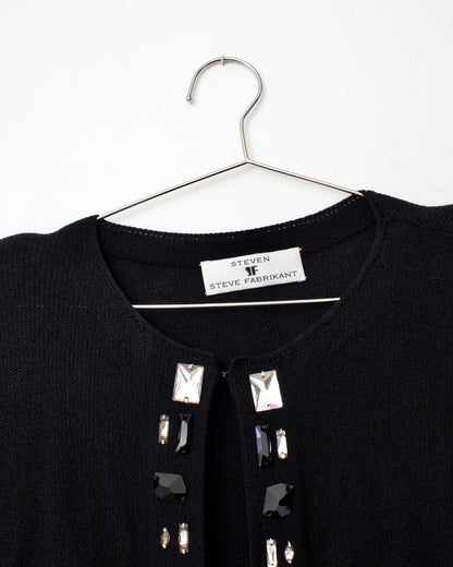 80s Wool-Blend Knit Cardigan x Steven by Steve Fabrikant (XL)