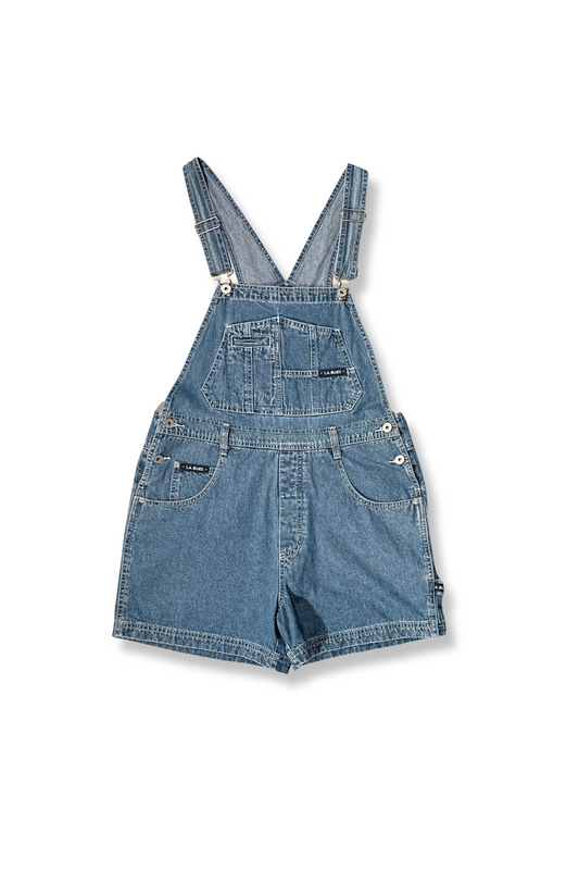 90's 9-Pocket Denim Shortalls x L.A. Blues (L)