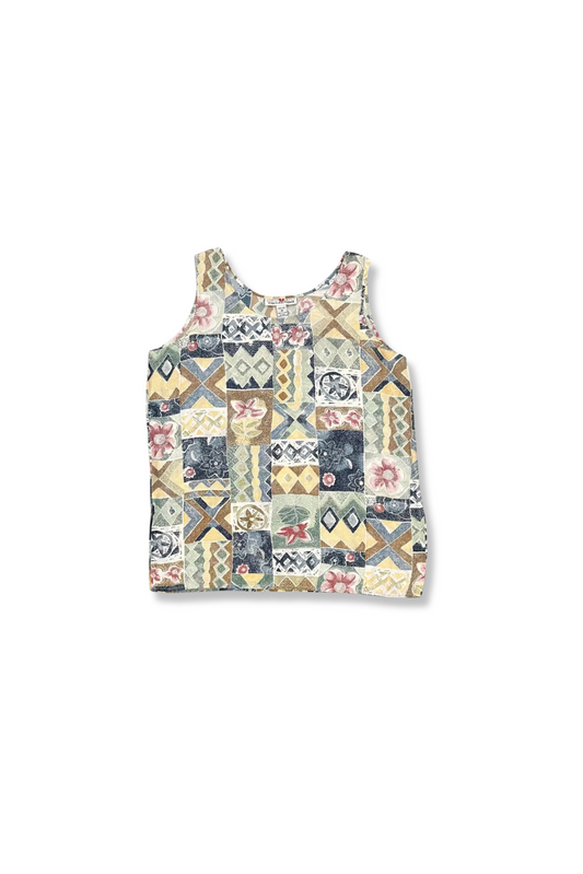 90's Silk Print Top x Stunt (L)