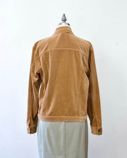 90s Cotton Velveteen Houndstooth Jacket x Jones New York Sport (S)