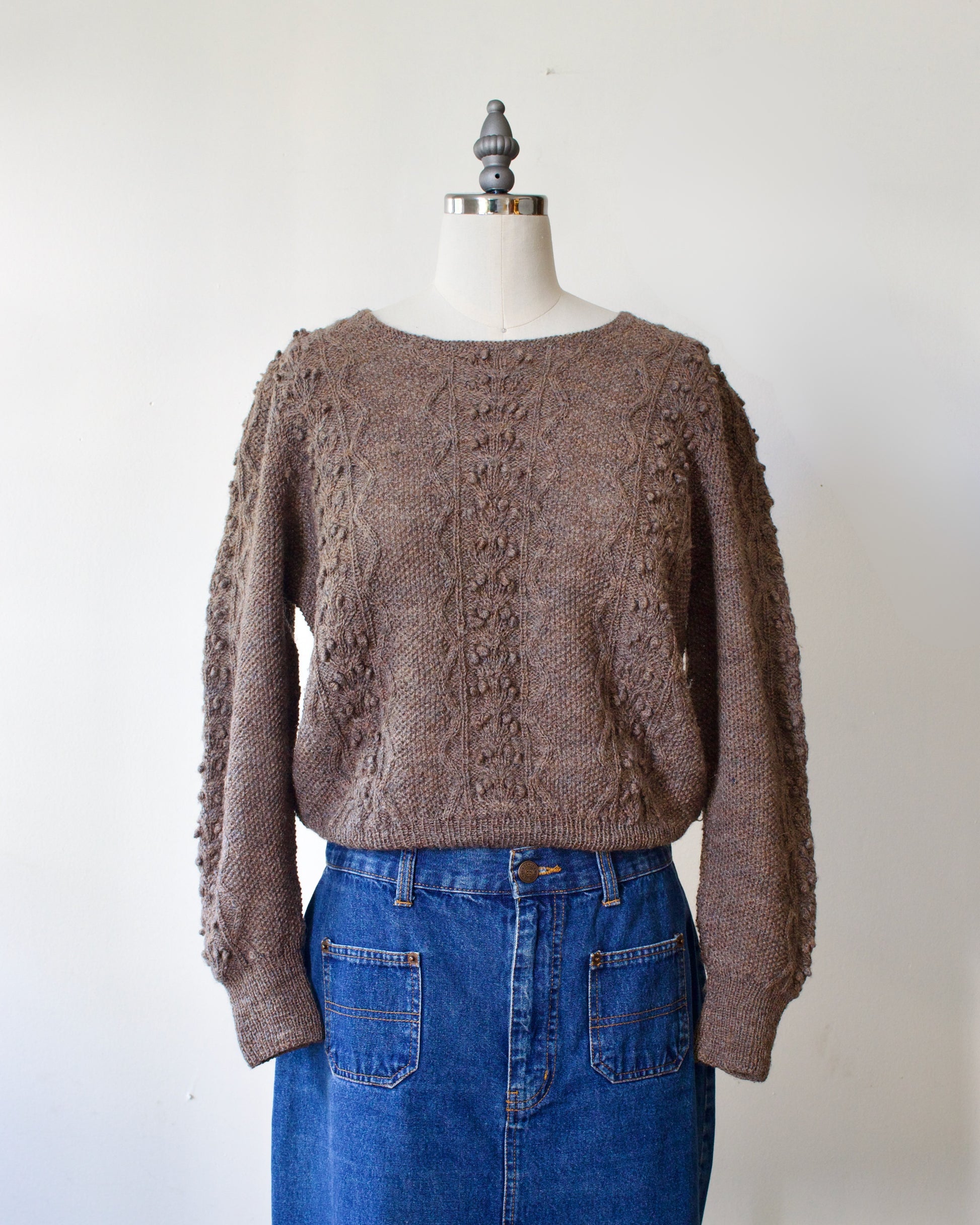 90s Hand-Knit Pullover x Lynda Usher (S-M)