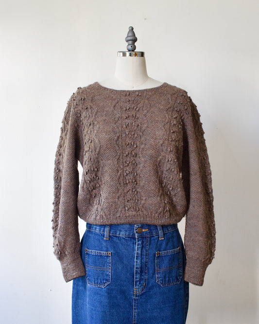 90s Hand-Knit Pullover x Lynda Usher (S-M)