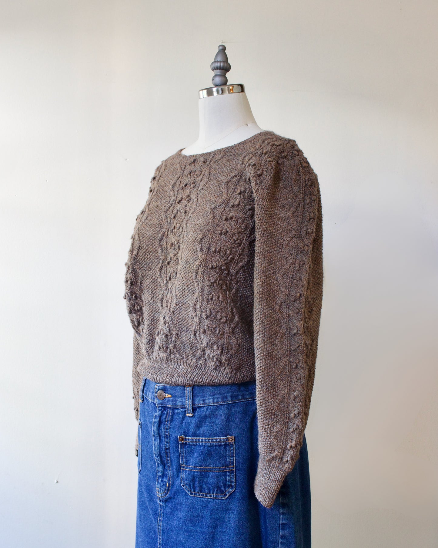 90s Hand-Knit Pullover x Lynda Usher (S-M)