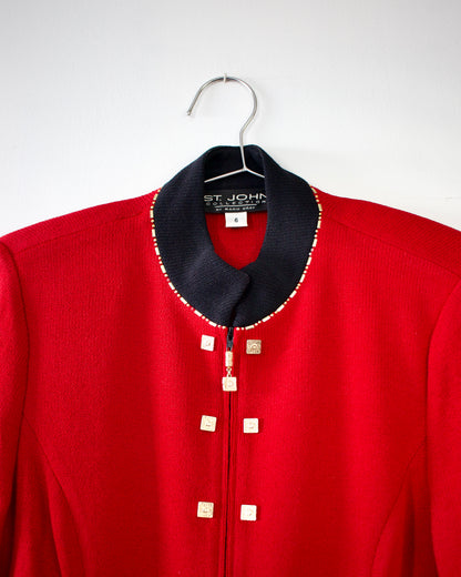 90s Knit Jacket x St. John Collection by Marie Gray (S)
