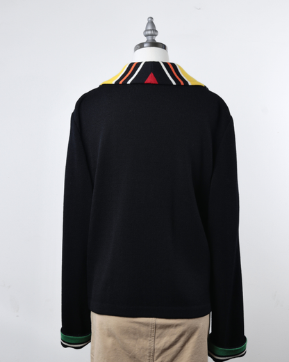 90s Stripe Knit Cardigan x St. John Collection by Marie Gray (L)