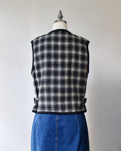 90s Wool-Blend Knit Vest Canvasbacks by Lutton & Horsfield (S)