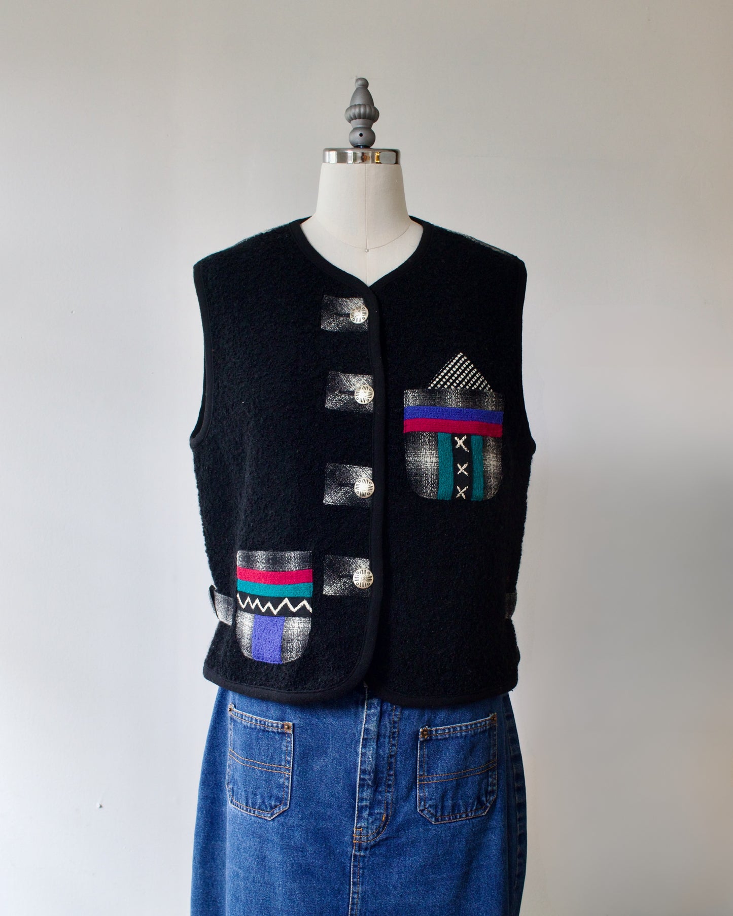 90s Wool-Blend Knit Vest Canvasbacks by Lutton & Horsfield (S)