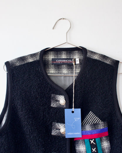 90s Wool-Blend Knit Vest Canvasbacks by Lutton & Horsfield (S)