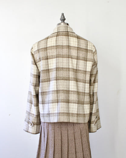 90s Wool-Blend Plaid Jacket x Jones New York Country (MP)