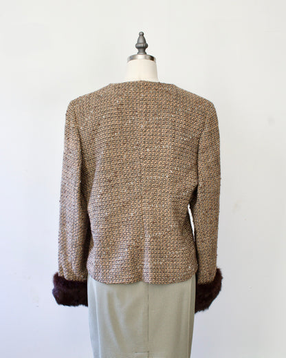 90s Wool-Blend Tweed Jacket x Michael DeGray by George Simonton (L)